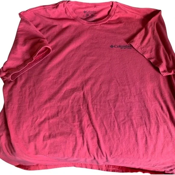 Columbia PFG Performance Fishing Gear Graphic T-Shirt Salmon - Picture 1 of 2